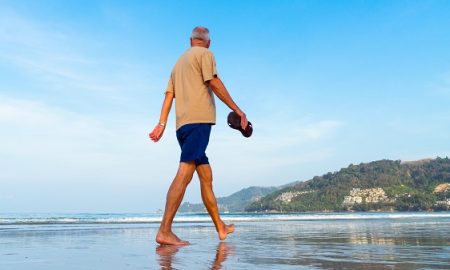 beach senior old man