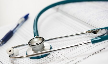 blue-and-silver-stetoscope