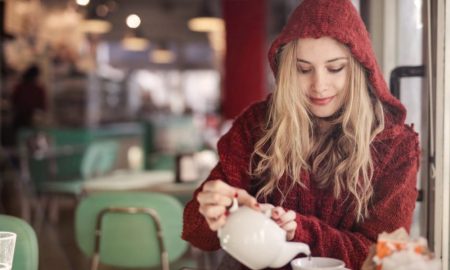 drinking tea and coffee